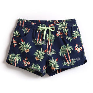 His and Hers "The Palm Trees" Matching Swim Trunks