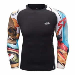 Men's Long-Sleeve Rash Guard / Compression shirt / Base Layer ( For Exercise, Workouts, BJJ, MMA and Fitness) 14