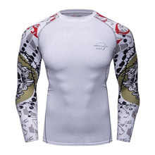 Men's 3D Long-Sleeve Rash Guard / Compression shirt / Base Layer ( For Exercise, Workouts, BJJ, MMA and Fitness) 17