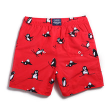 His and Hers "Skiing Penguins" Matching Swim Trunks